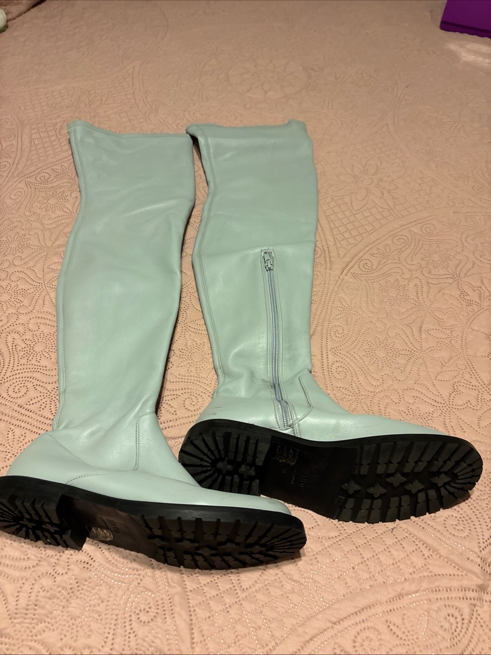 STAUD women Over-the-Knee Boots in Light Mint